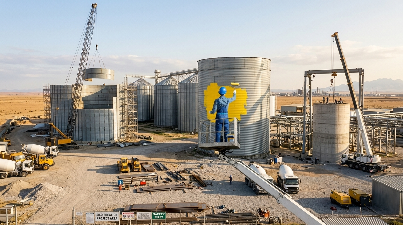 Construction of Silos & Erection